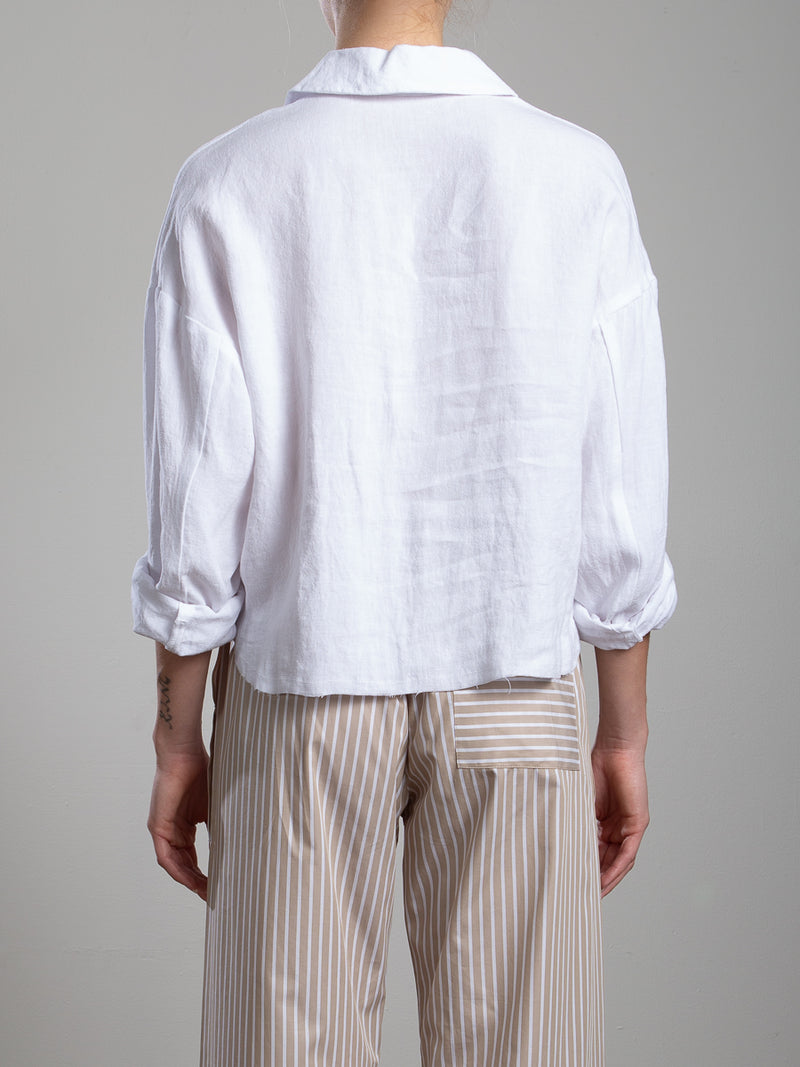 Esme Shirt in Linen - White
