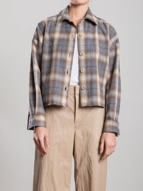 Esme Shirt in Japanese Plaid - Harbor