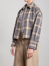 Esme Shirt in Japanese Plaid - Harbor