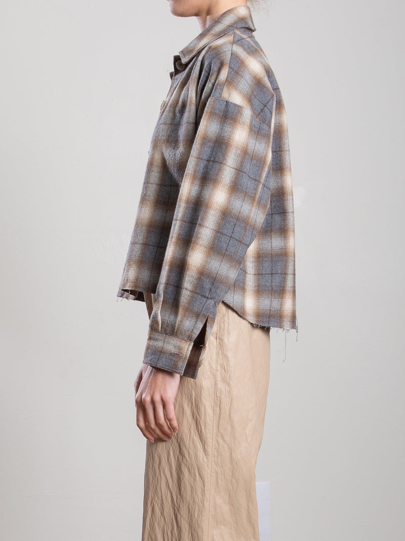 Esme Shirt in Japanese Plaid - Harbor