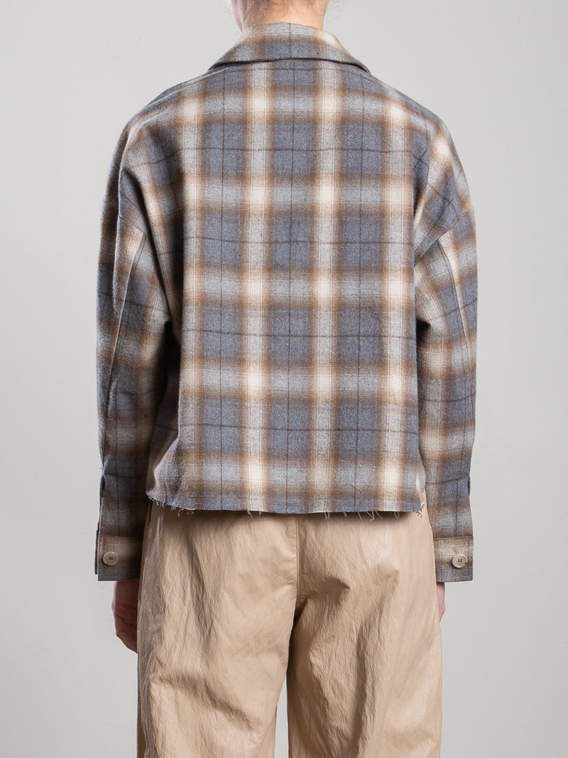 Esme Shirt in Japanese Plaid - Harbor