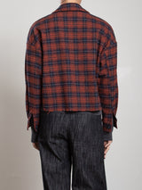 Esme Crop Shirt in Henderson Plaid - Red/Blue