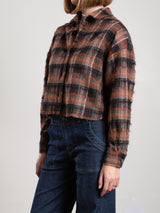 Esme Crop Shirt in Plaid - Coco/Sable