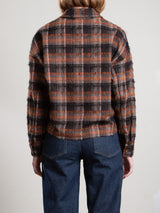 Esme Crop Shirt in Plaid - Coco/Sable