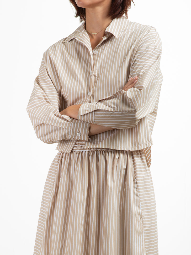 Esme Shirt in Cotton - Valencia Stripe