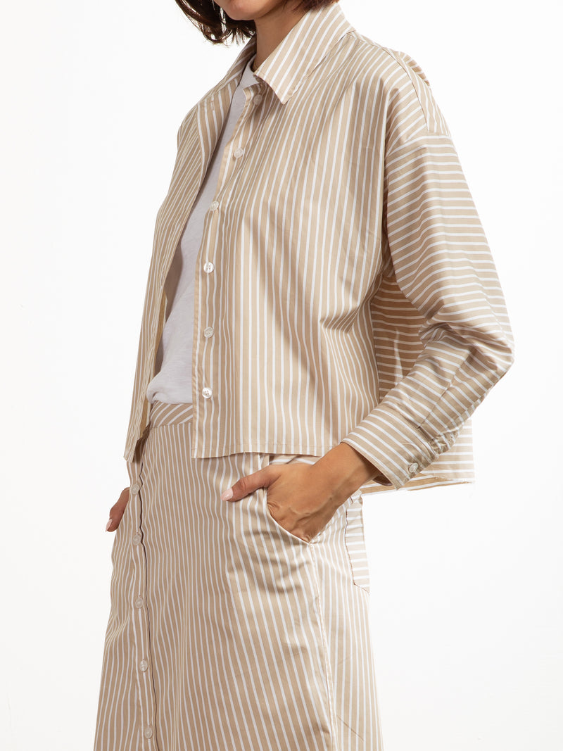 Esme Shirt in Cotton - Valencia Stripe