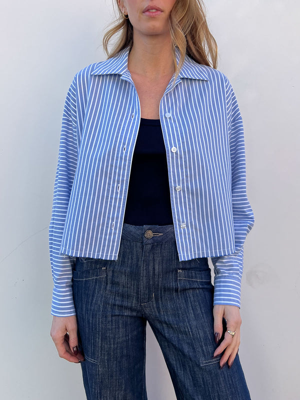 Esme Shirt in Berkeley Stripe - Blue