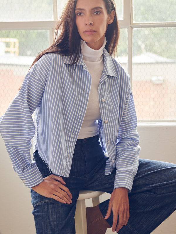 Esme Shirt in Berkeley Stripe - Blue