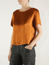 Aria Tee in Vintage Satin - Copper