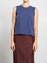 Liv Tank in Supima Slub - Blueberry
