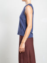 Liv Tank in Supima Slub - Blueberry