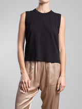 Liv Tank in Supima Slub - Black