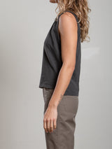Liv Tank in Supima Slub - Vintage Black