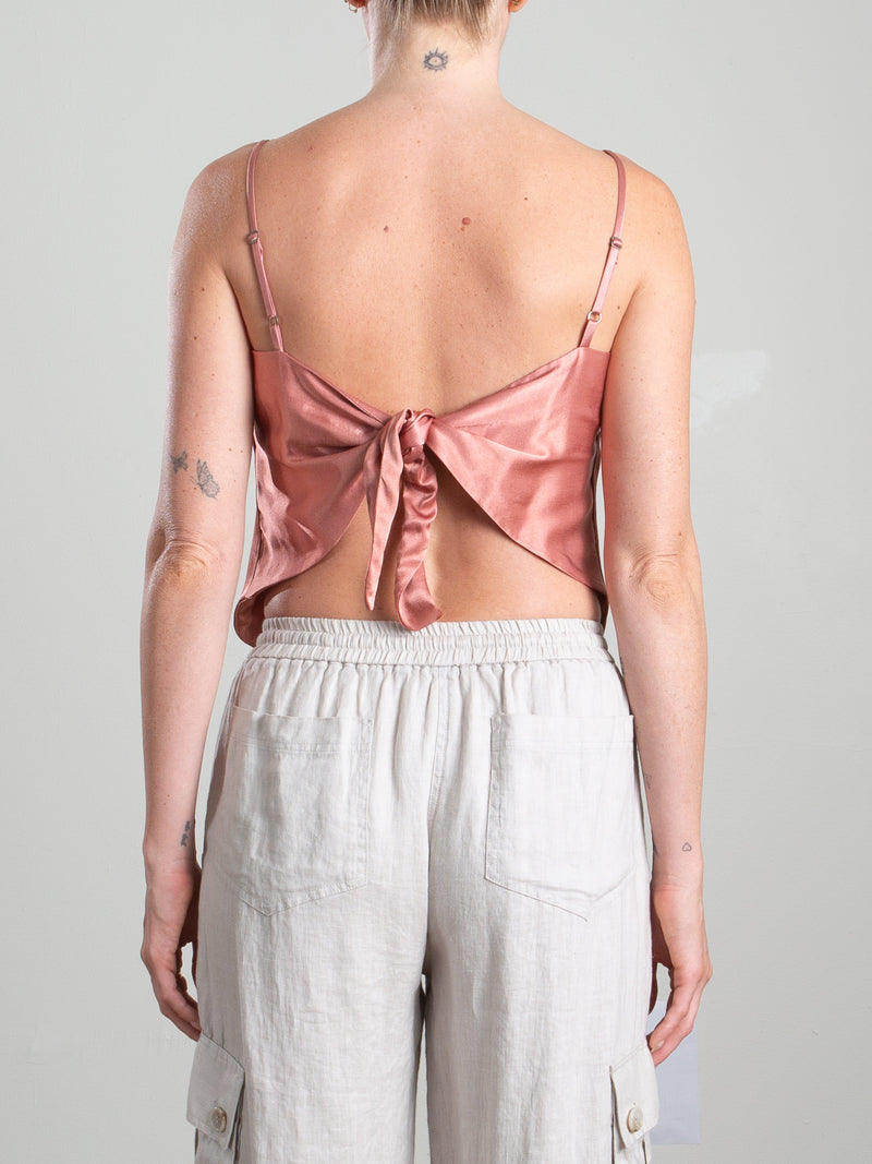 Georgia Top in Vintage Satin - Cinnamon