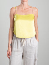 Georgia Top in Vintage Satin - Lemon