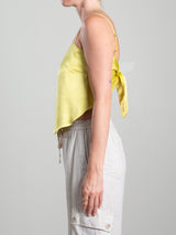 Georgia Top in Vintage Satin - Lemon