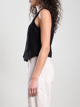 Ivy Vest in Marfa Twill - Black