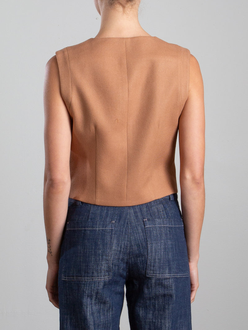 Ivy Vest in Marfa Twill - Hazelnut