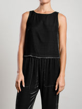 Sylvie Tank in Velvet - Black