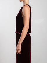 Sylvie Tank in Velvet - Oxblood