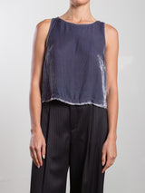 Sylvie Tank in Velvet - Pewter