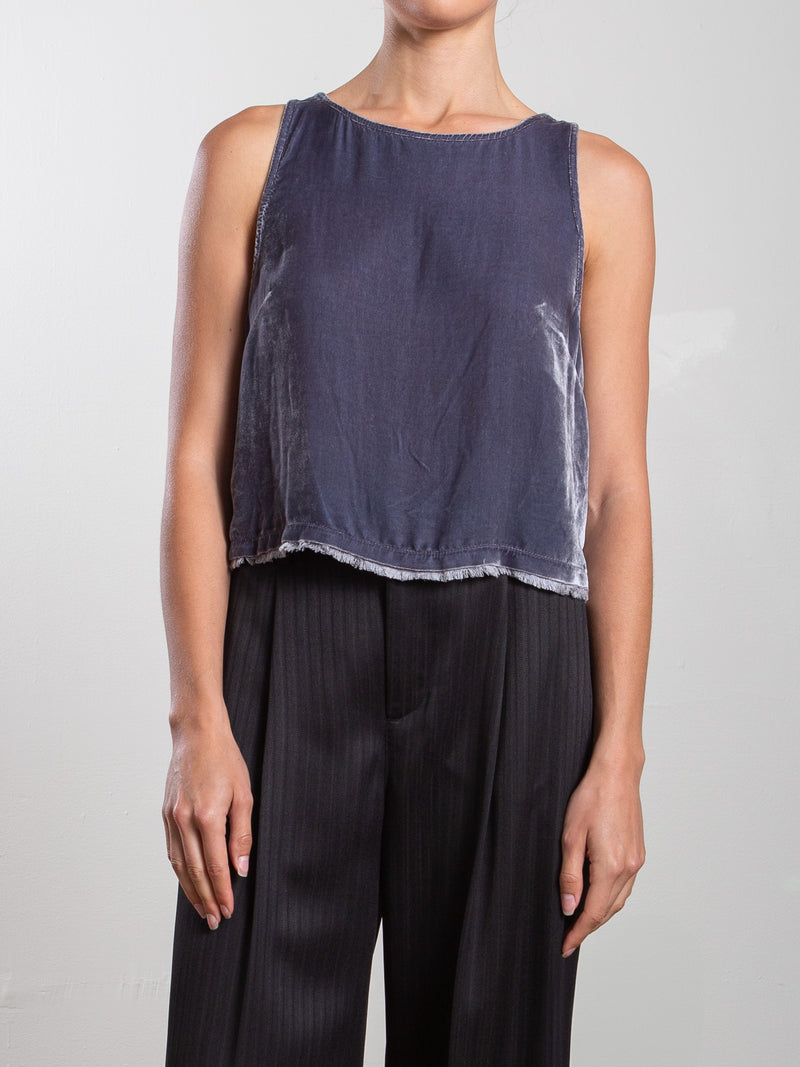 Sylvie Tank in Velvet - Pewter