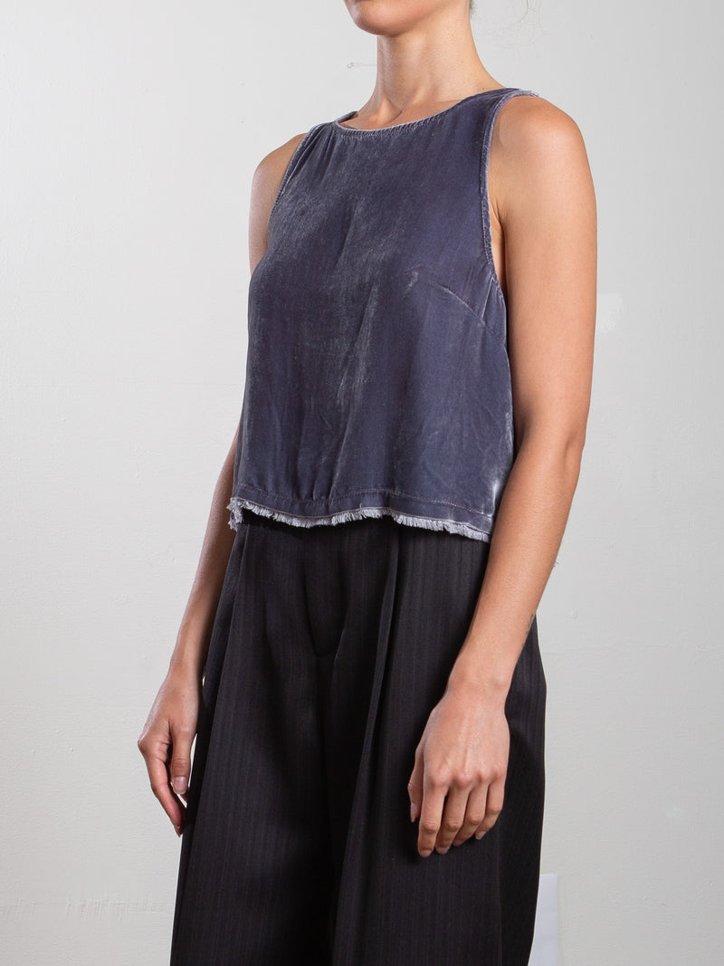 Sylvie Tank in Velvet - Pewter