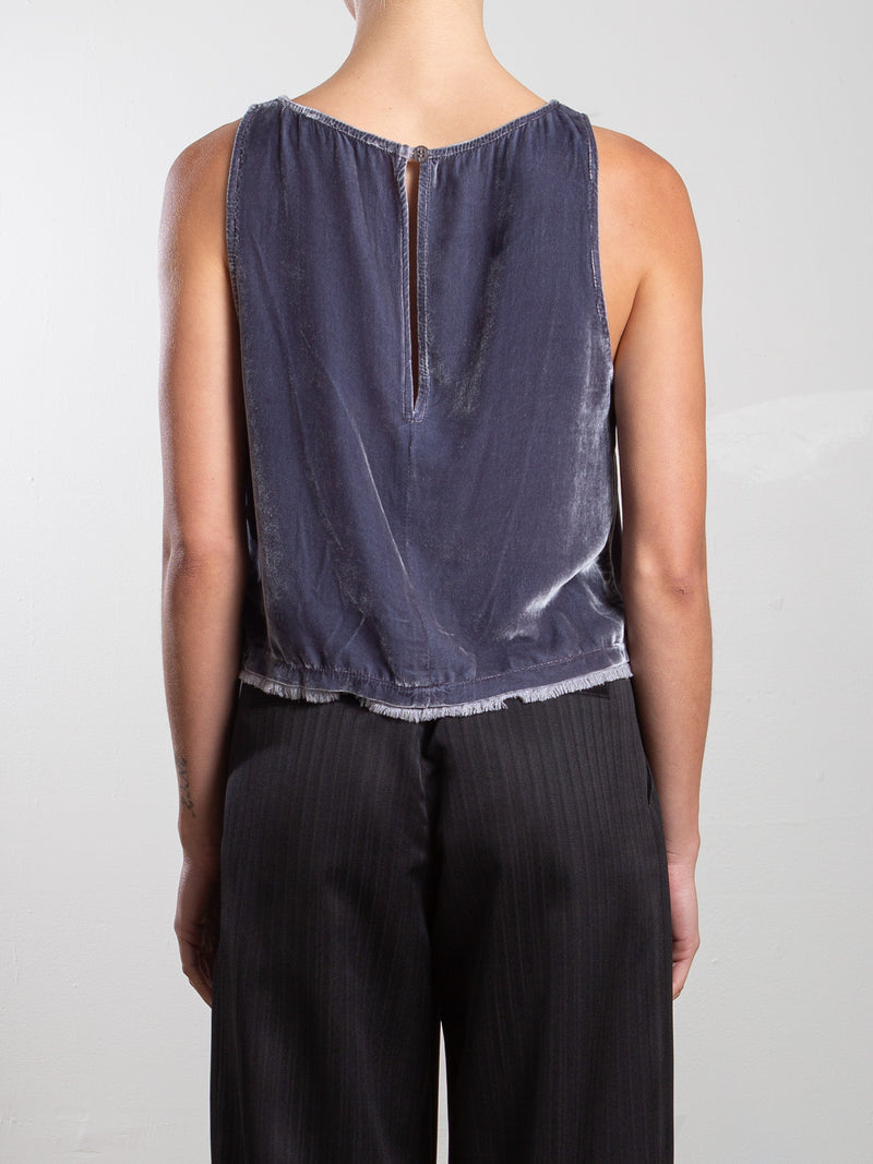 Sylvie Tank in Velvet - Pewter