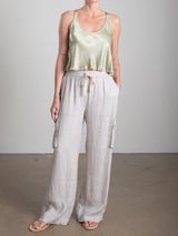 Maggie Tank in Vintage Satin - Celadon