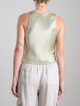 Maggie Tank in Vintage Satin - Celadon