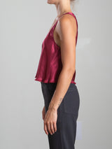 Maggie Tank in Vintage Satin - Currant