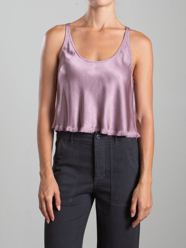 Maggie Tank in Vintage Satin - Mulberry