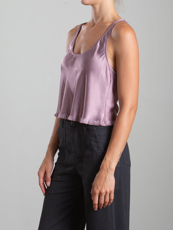 Maggie Tank in Vintage Satin - Mulberry