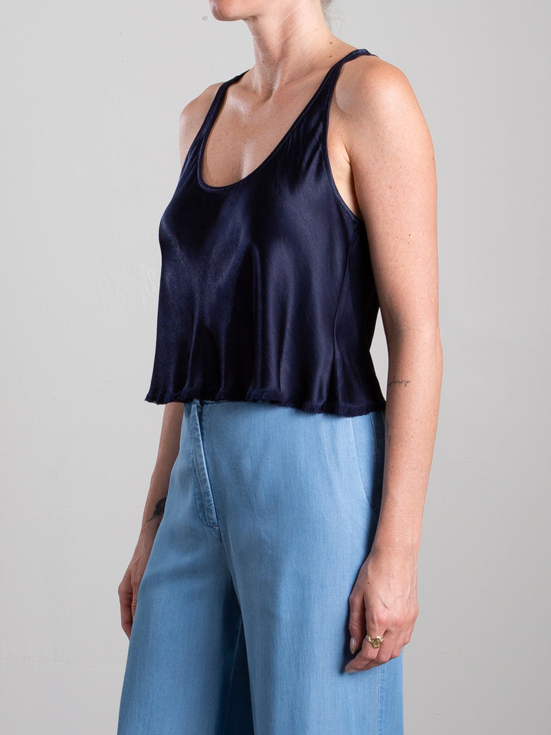 Maggie Tank in Vintage Satin - Night