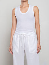 Joan Tank in Lightweight Rib - White