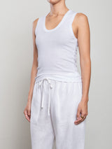 Joan Tank in Lightweight Rib - White