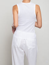 Joan Tank in Lightweight Rib - White