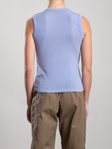 Joan Tank in Cashmere Jersey - Blue Jay
