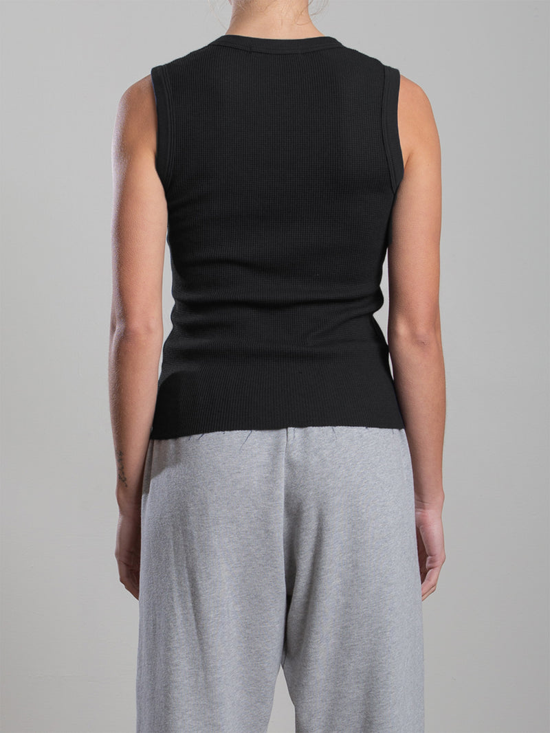Joan Tank in Thermal - Black