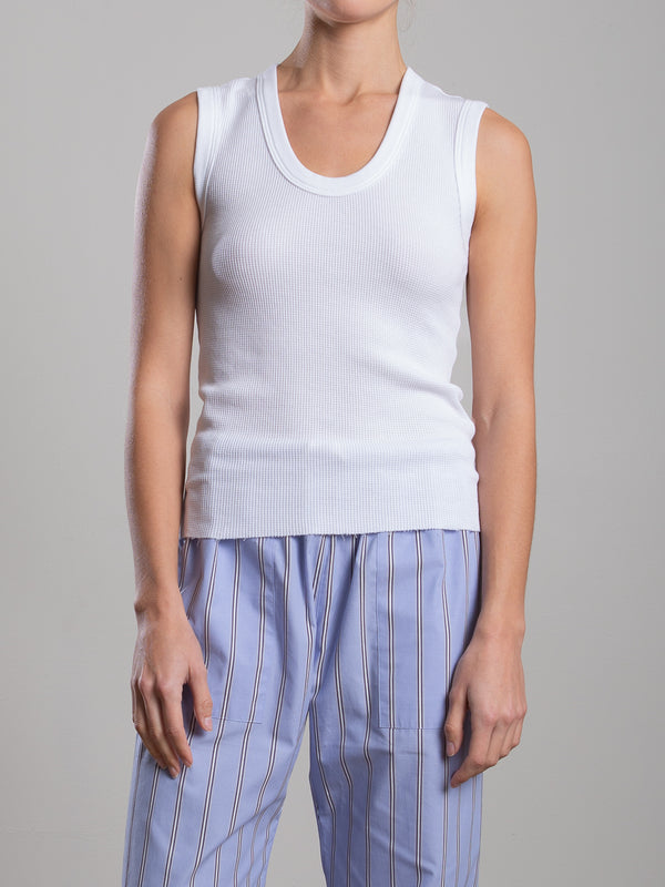 Joan Tank in Thermal - White