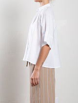 Halle Shirt in French Linen - White