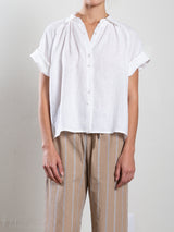 Halle Shirt in French Linen - White