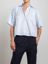 Halle Shirt in Spanish Voile - Pale Sky