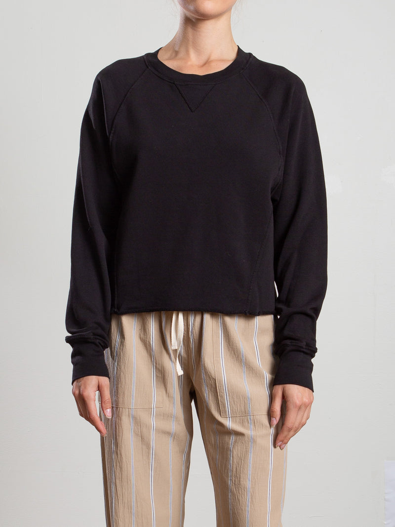 Sara Crewneck in French Terry - Black
