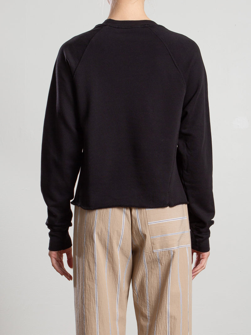 Sara Crewneck in French Terry - Black
