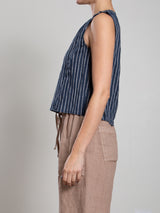 Jillian Top in Heritage Dobby - Ink