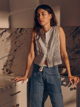 Jillian Top in Heritage Dobby - Ivory