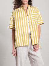 Payton Shirt in Cotton Stripe - Sun