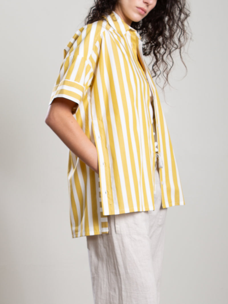 Payton Shirt in Cotton Stripe - Sun