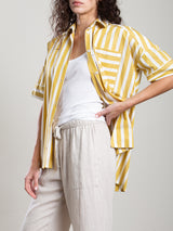 Payton Shirt in Cotton Stripe - Sun